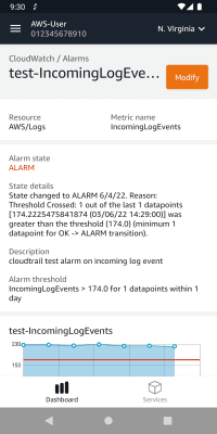 Capture d'écran de l'application AWS Console - #4