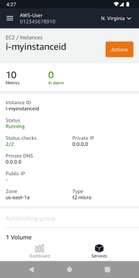 Capture d'écran de l'application AWS Console - #5