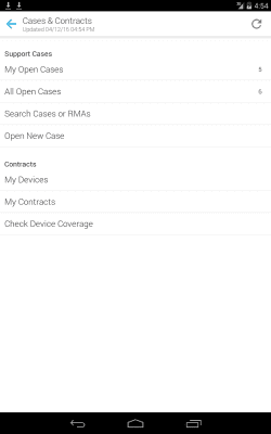 Capture d'écran de l'application Cisco Technical Support - #7