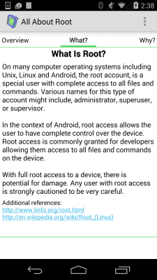 Capture d'écran de l'application Root for Android - All About - #3