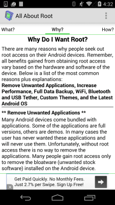 Capture d'écran de l'application Root for Android - All About - #4