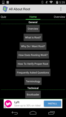 Capture d'écran de l'application Root for Android - All About - #6