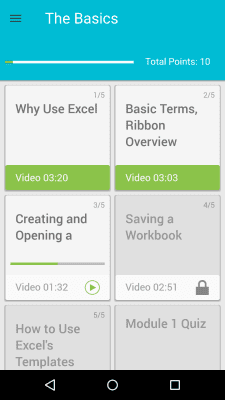Capture d'écran de l'application Apprendre Excel - #2