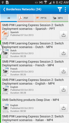 Capture d'écran de l'application Cisco Partner Education - mPEC - #5