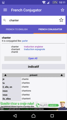 Capture d'écran de l'application Dictionnaire anglais-russe à WordReference - #3