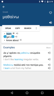 Capture d'écran de l'application Greek English Dictionary - #1