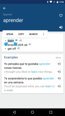 Capture d'écran de l'application Bravolol Spanish English Dictionary - #1