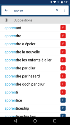 Capture d'écran de l'application French English Dictionary - #1