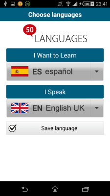 Capture d'écran de l'application Espagnol 50 langues - #2