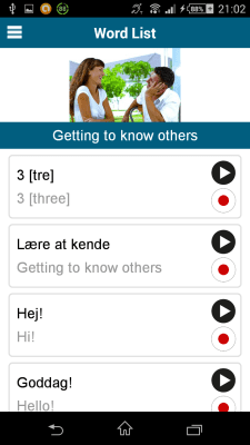 Capture d'écran de l'application Danois 50 langues - #4