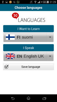 Capture d'écran de l'application Finnois 50 langues - #2