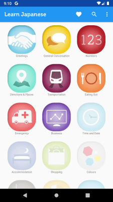 Capture d'écran de l'application Learn Japanese Phrasebook - #1