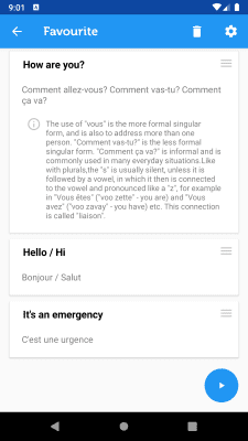 Capture d'écran de l'application Learn French Phrasebook - #6