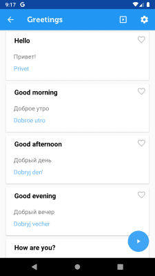 Capture d'écran de l'application Learn Russian Phrasebook - #2