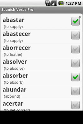 Capture d'écran de l'application Spanish Verbs Pro Edition - #6
