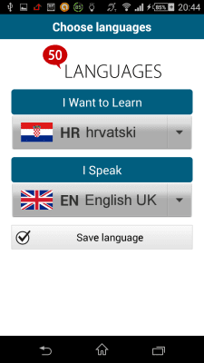 Capture d'écran de l'application Croate 50 langues - #2