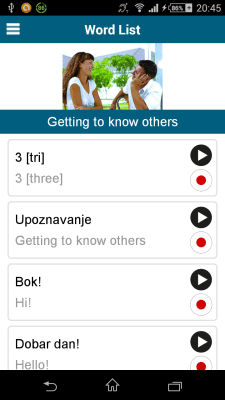 Capture d'écran de l'application Croate 50 langues - #4