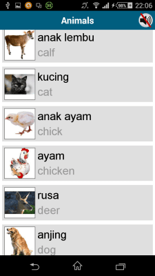 Capture d'écran de l'application Indonésien 50 langues - #8