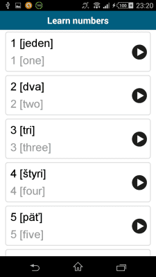 Capture d'écran de l'application Slovaque 50 langues - #4