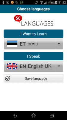 Capture d'écran de l'application Estonien 50 langues - #2