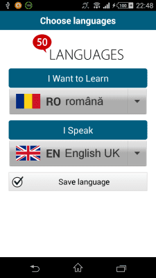 Capture d'écran de l'application Romanian 50 languages - #1