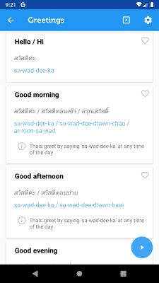 Capture d'écran de l'application Learn Thai - Phrasebook - #2