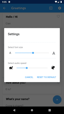 Capture d'écran de l'application Learn Italian Phrasebook - #4