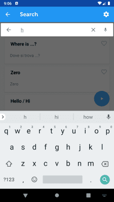 Capture d'écran de l'application Learn Italian Phrasebook - #6