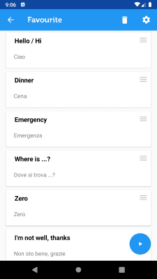 Capture d'écran de l'application Learn Italian Phrasebook - #7
