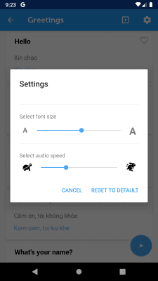 Capture d'écran de l'application Learn Vietnamese Phrasebook - #4