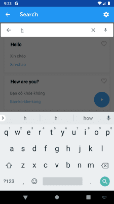 Capture d'écran de l'application Learn Vietnamese Phrasebook - #6