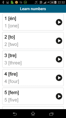 Capture d'écran de l'application Norvégien 50 langues - #5
