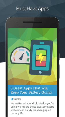 Capture d'écran de l'application Drippler - Android Tips & Apps - #2