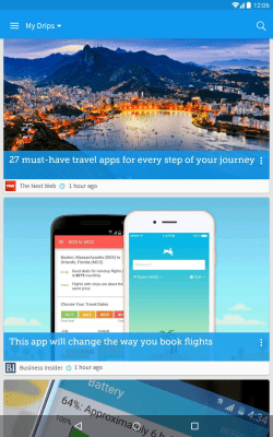 Capture d'écran de l'application Drippler - Android Tips & Apps - #4