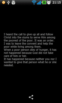 Capture d'écran de l'application Citations de Mère Teresa - #3