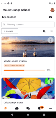 Capture d'écran de l'application Moodle - #1