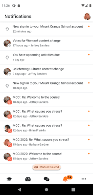 Capture d'écran de l'application Moodle - #6