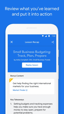 Capture d'écran de l'application Google Primer - #4
