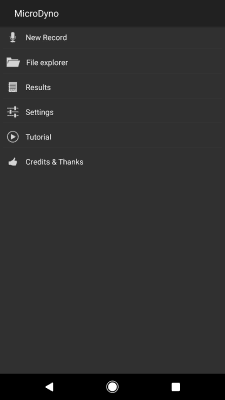 Capture d'écran de l'application MicroDyno -SIP HorsePower Dyno - #5