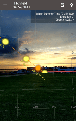 Capture d'écran de l'application Sun Position and Sunrise Demo - #2