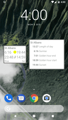 Capture d'écran de l'application Sun Position and Sunrise Demo - #6