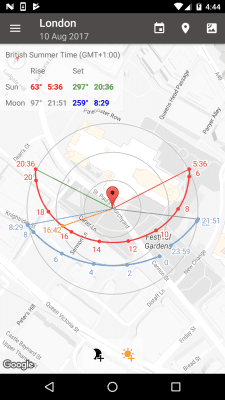 Capture d'écran de l'application Sun Position and Sunrise Demo - #7