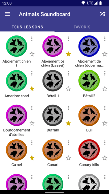 Capture d'écran de l'application Animals Soundboard - #1