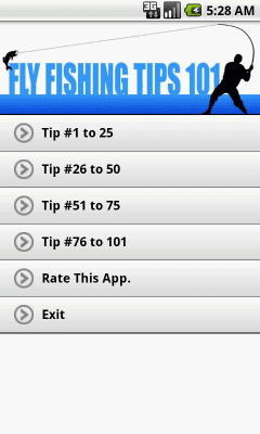 Capture d'écran de l'application Fly Fishing Tips 101 - #1