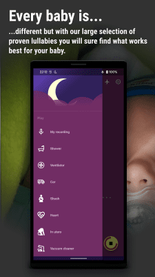 Capture d'écran de l'application BabySleep: Whitenoise lullaby - #7