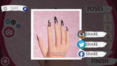 Capture d'écran de l'application Cute Nail Art Designs Game 3D - #4