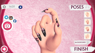 Capture d'écran de l'application Cute Nail Art Designs Game 3D - #6