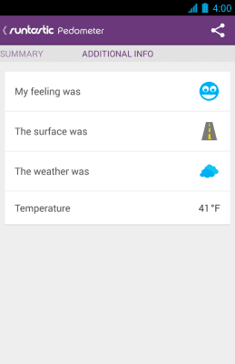 Capture d'écran de l'application Runtastic Pedometer - #5