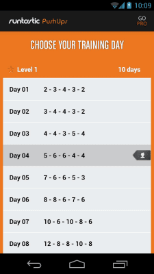 Capture d'écran de l'application Runtastic Push-Ups Push-Ups - #3