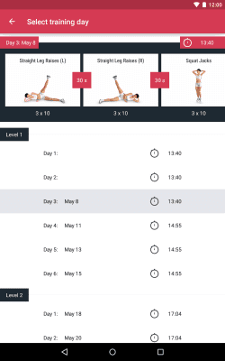 Capture d'écran de l'application Runtastic Leg Trainer Jambes - #16